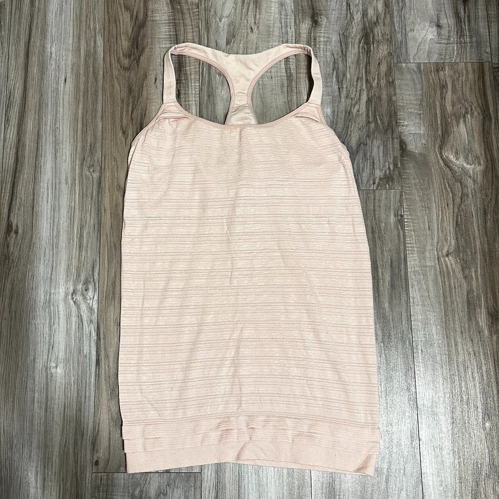 ATHLETA Women's Stardust Layer Tank Pale Pink Sz M